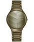 ფოტო #1 პროდუქტის Unisex Swiss True Thinline x Great Gardens of the World Olive Green High-Tech Ceramic Bracelet Watch 39mm