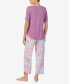 ფოტო #2 პროდუქტის Women's Short Sleeve 2 Piece Pajama Set