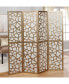 Giyano 4 Panel Screen Room Divider, Gold