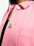 Whistles denim jacket in pink denim