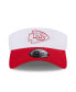 ფოტო #4 პროდუქტის Men's White/Red Kansas City Chiefs 2024 NFL Training Camp Adjustable Visor