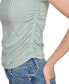 ფოტო #4 პროდუქტის Women's Short-Sleeve Side-Ruched Crop Top