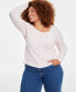 ფოტო #1 პროდუქტის Plus Size Scoop-Neck Top, Created for Macy's