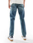 DTT rigid straight fit jeans in mid blue