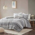 Фото #1 товара Corey Twin/Twin Extra Long 4pc Cotton Duvet Cover Set Gray