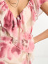 Фото #2 товара ASOS DESIGN chiffon ruffle wrap midi dress in soft floral