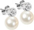 Silver earrings made of real pearls Perla SANH04