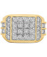 Фото #3 товара Men's Diamond Multi Cluster Ring (2 ct. t.w.) in 10k Gold