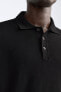 VISCOSE BLEND KNIT POLO SHIRT