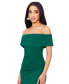 Фото #4 товара Women's Off-The-Shoulder Front-Slit Gown