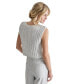 ფოტო #2 პროდუქტის Women's Foiled Knit Cropped Sweater Vest