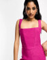 True Violet corset jumpsuit in fuchsia