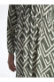 LCW Modest Desenli Uzun Kollu Kadın Gömlek Elbise