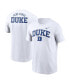 Men's White Duke Blue Devils Blitz 2-Hit T-Shirt