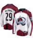 Фото #1 товара Men's Nathan MacKinnon White Colorado Avalanche Away Premier Breakaway Player Jersey