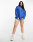 Night Addict Plus oversized hoodie with sweetie print in blue