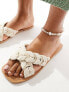 Фото #5 товара ASOS DESIGN Freya plaited cross-strap flat sandals in natural