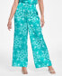 Women's Printed Wide-Leg Pants, Created for Macy's