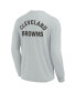 Фото #4 товара Men's and Women's Gray Cleveland Browns Super Soft Long Sleeve T-shirt
