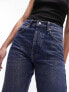 Фото #3 товара Topshop Tall mid rise relaxed Kort jeans in mid blue