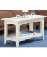 Shaker Cottage Bench with Shelf, Ivory