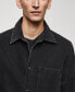 ფოტო #3 პროდუქტის Men's Pocket Denim Overshirt