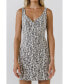 Фото #1 товара Women's Leopard Sleeveless Fitted Dress with Lace Texture