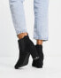 New Look wide fit heeled chelsea boots in black