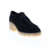 Фото #2 товара Clarks Wallabee Block 26164402 Womens Black Suede Heels Block Shoes