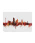 Фото #1 товара Michael Tompsett Vienna Austria Skyline Red Canvas Art - 20" x 25"