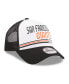 Фото #4 товара Men's White, Black San Francisco Giants Stacked A-Frame Trucker 9FORTY Adjustable Hat
