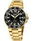 ფოტო #1 პროდუქტის Men's Riverside Gold-Tone Stainless Steel Watch 42mm