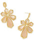 ფოტო #2 პროდუქტის 14k Gold-Plated Smooth & Textured Flower Statement Earrings