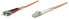Фото #1 товара Intellinet Fiber Optic Patch Cable - OM2 - LC/ST - 10m - Orange - Duplex - Multimode - 50/125 µm - LSZH - Fibre - Lifetime Warranty - Polybag - 10 m - OM2 - LC - ST