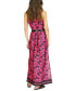 Фото #3 товара Women's Belted Floral-Print Maxi Dress