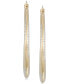 ფოტო #3 პროდუქტის Two-Tone Polished & Textured Hoop Earrings in 10k Gold & White Gold