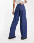 JJXX Tokyo high waisted wide leg jeans in mid blue