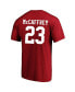 ფოტო #2 პროდუქტის Men's Christian McCaffrey Scarlet San Francisco 49ers Super Bowl LVIII Big and Tall Player Name and Number T-shirt