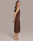 ფოტო #6 პროდუქტის Donna Karan Women's Square-Neck Sleeveless Lace Sheath Dress