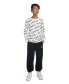 ფოტო #3 პროდუქტის Big Boys Waffle All Over Print Long Sleeve Essentials T-shirt