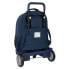 School Rucksack with Wheels El Ganso Classic Navy Blue 33 X 45 X 22 cm