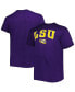 Фото #2 товара Men's Purple LSU Tigers Big and Tall Arch Over Wordmark T-shirt