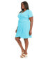 Plus Size Belted Puff-Sleeve Dress