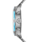 ფოტო #2 პროდუქტის Men's Spiked Chronograph Silver-Tone Stainless Steel Watch 49mm