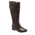 Trotters Lyra T1658-273 Womens Brown Narrow Leather Zipper Knee High Boots 7