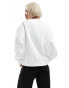 Weekday Essence standard sweatshirt in white weiß, L - EU 44-46 - фото #8