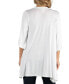 ფოტო #3 პროდუქტის Open Front Elbow Length Sleeve Maternity Cardigan