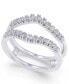 ფოტო #1 პროდუქტის Diamond Curved Solitaire Enhancer Ring Guard (3/8 ct. t.w.) in 14k White or 14K Gold