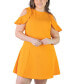 Фото #2 товара Plus Size Ruffle A-line Knee Length Dress