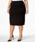 Фото #1 товара Plus Size Pull-On Tummy-Control Pencil Skirt